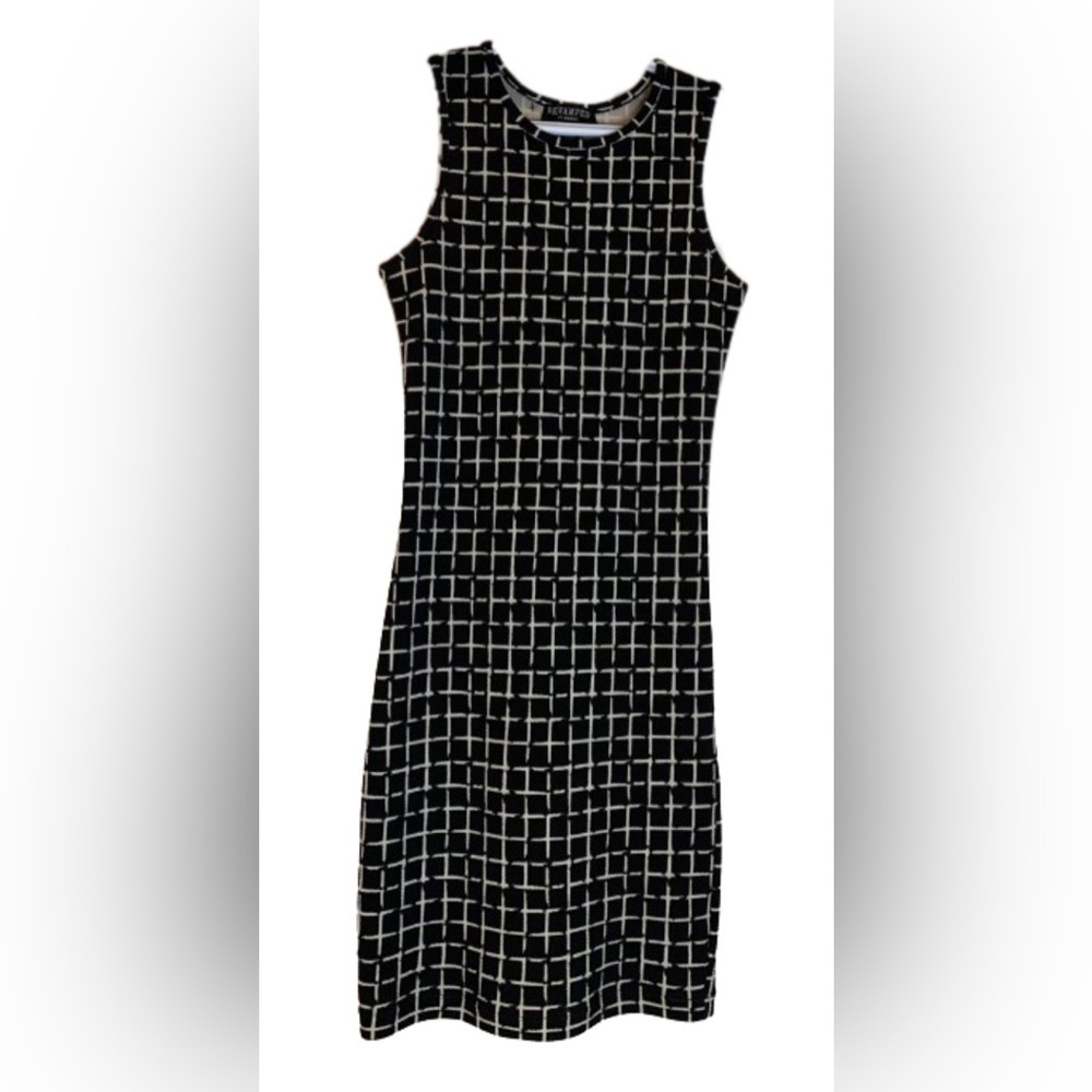 REVAMPED/SIRENS Grid Print Dress